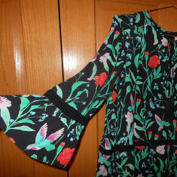 EUC!!!  Gorgeous Kate Spade Jardin Hummingbird Romper - Picture 3 of 7